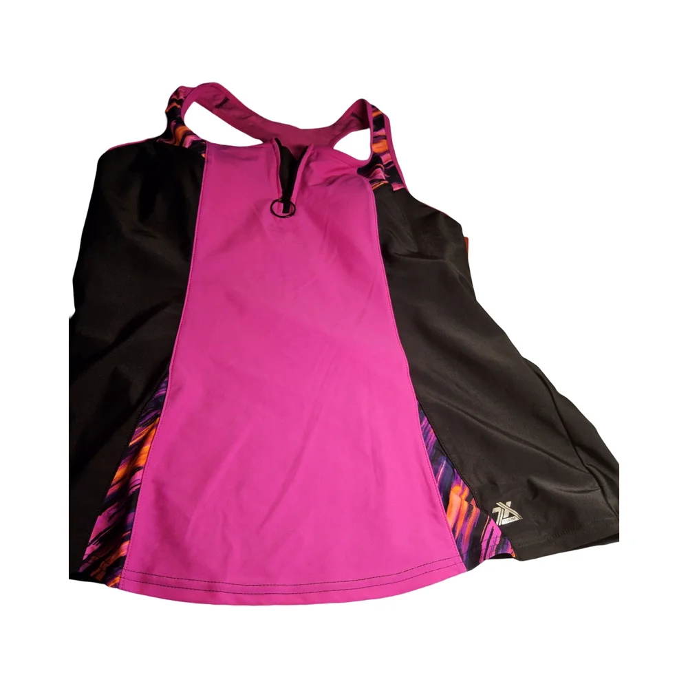 1 NWT Zeroposur Pink and Black swimwear top and bottom size XL